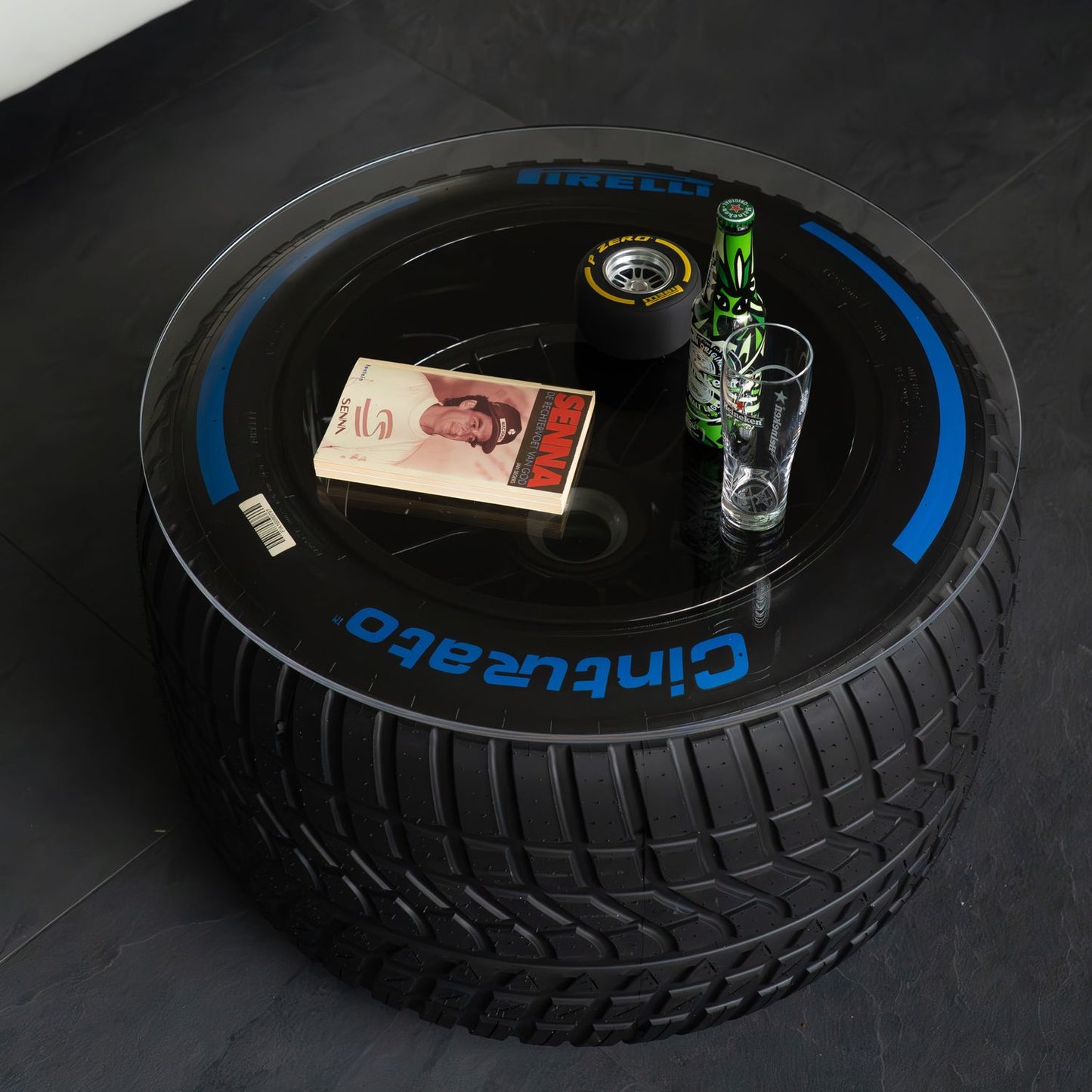 Official Pirelli F1 Wheel Coffee Table 18"