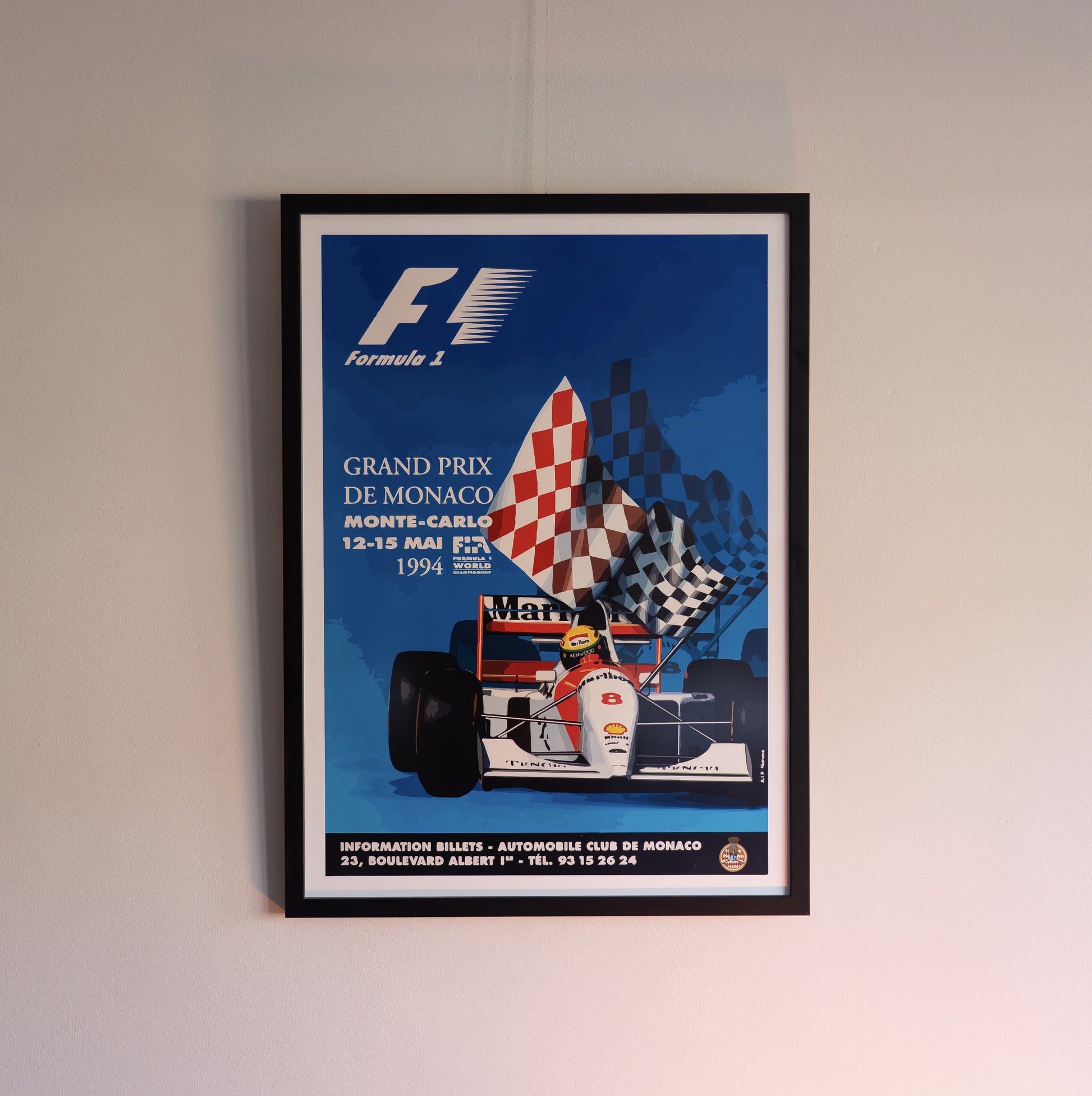Autocollant Marlboro Grand Prix de Monaco 1993 - Monaco Timbres Autocollant Marlboro Grand Prix de Monaco 1993 - Monaco Timbres