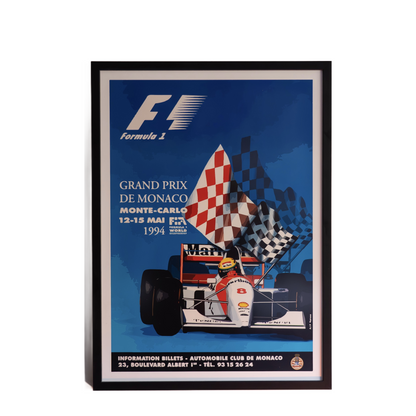 Formula 1 Poster - Grand Prix de Monaco 12-15-1994