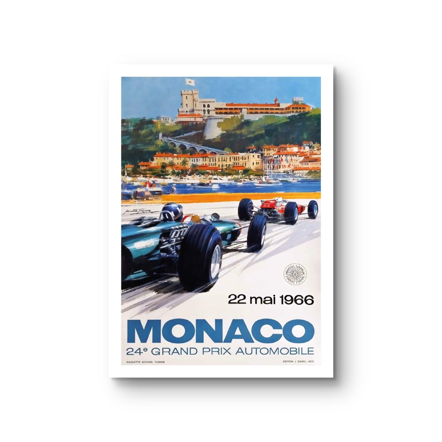 Monaco Grand Prix 22 mai 1966 Poster | 50 x 70 cm
