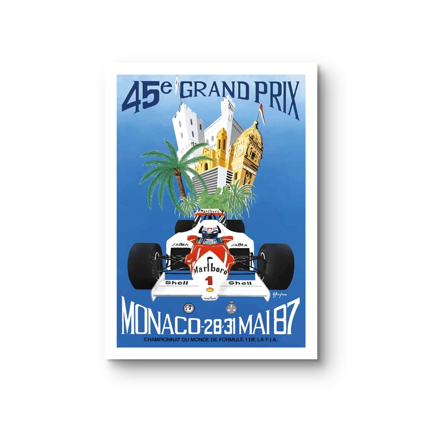 Formula 1 Poster Monaco - 1987