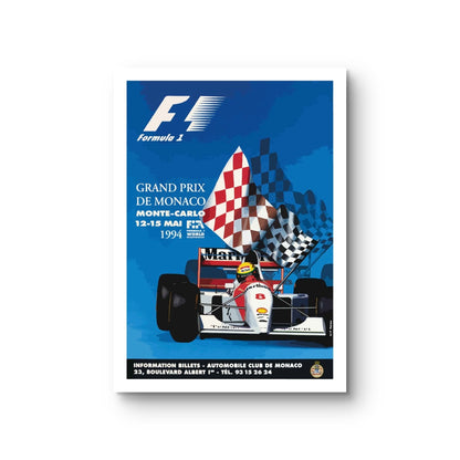 Formula 1 Poster - Grand Prix de Monaco 12-15-1994