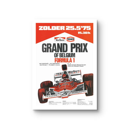 Formula 1 Poster - Grand Prix of Belgium 1975