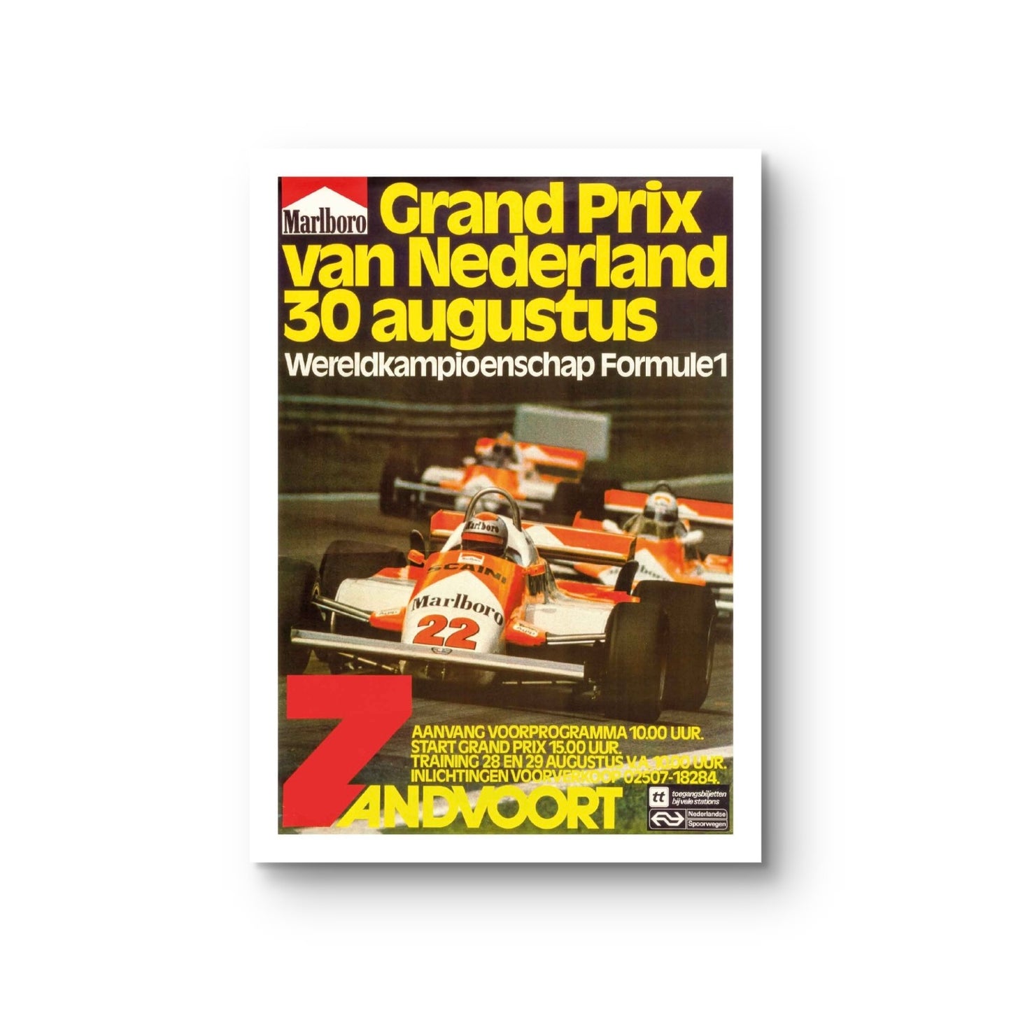 Formula 1 Poster Marlboro Grand Prix Zandvoort 1981 | 50 x 70 cm