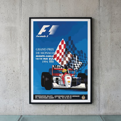 Formula 1 Poster - Grand Prix de Monaco 12-15-1994