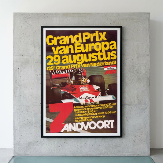 European Grand Prix 1976 Poster F1 Print (Zandvoort) | 50 x 70 cm