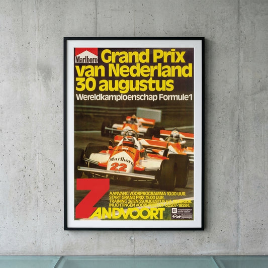 Formula 1 Poster Marlboro Grand Prix Zandvoort 1981 | 50 x 70 cm