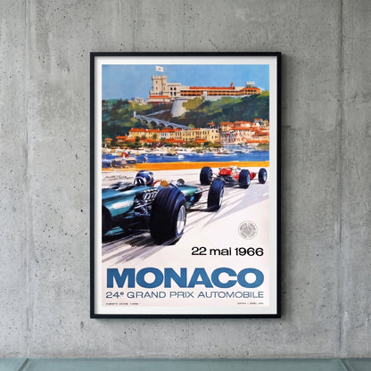 Monaco Grand Prix 22 mai 1966 Poster | 50 x 70 cm