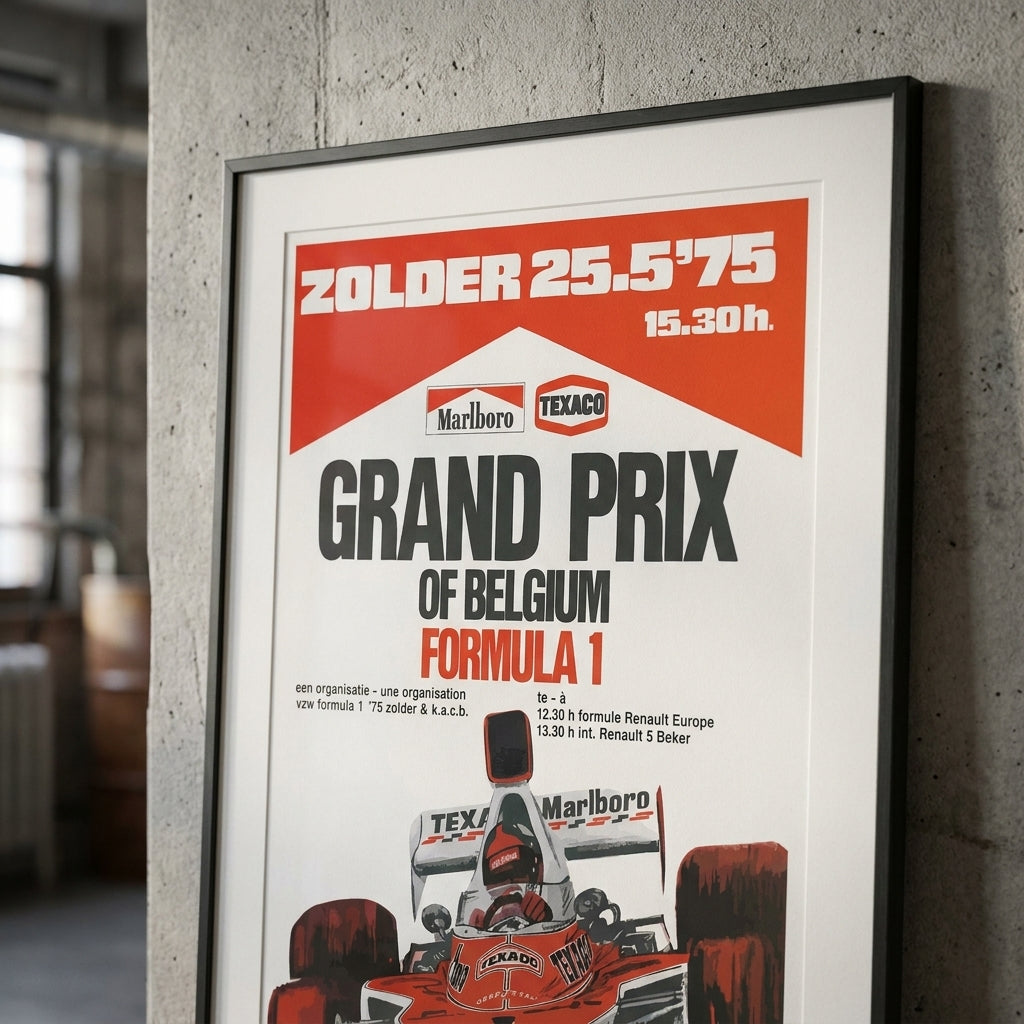 Formula 1 Poster - Grand Prix of Belgium 1975 | 50 x 70 cm