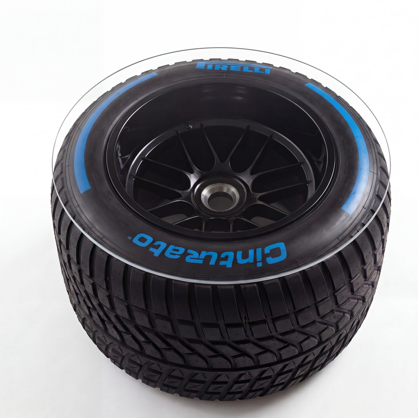 Official Pirelli F1 Wheel Coffee Table 18" real tire