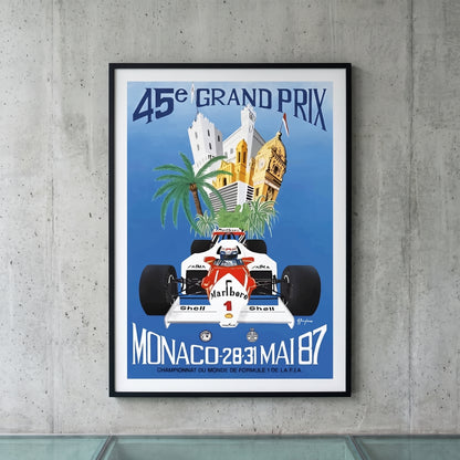 Formula 1 Poster Monaco - 1987